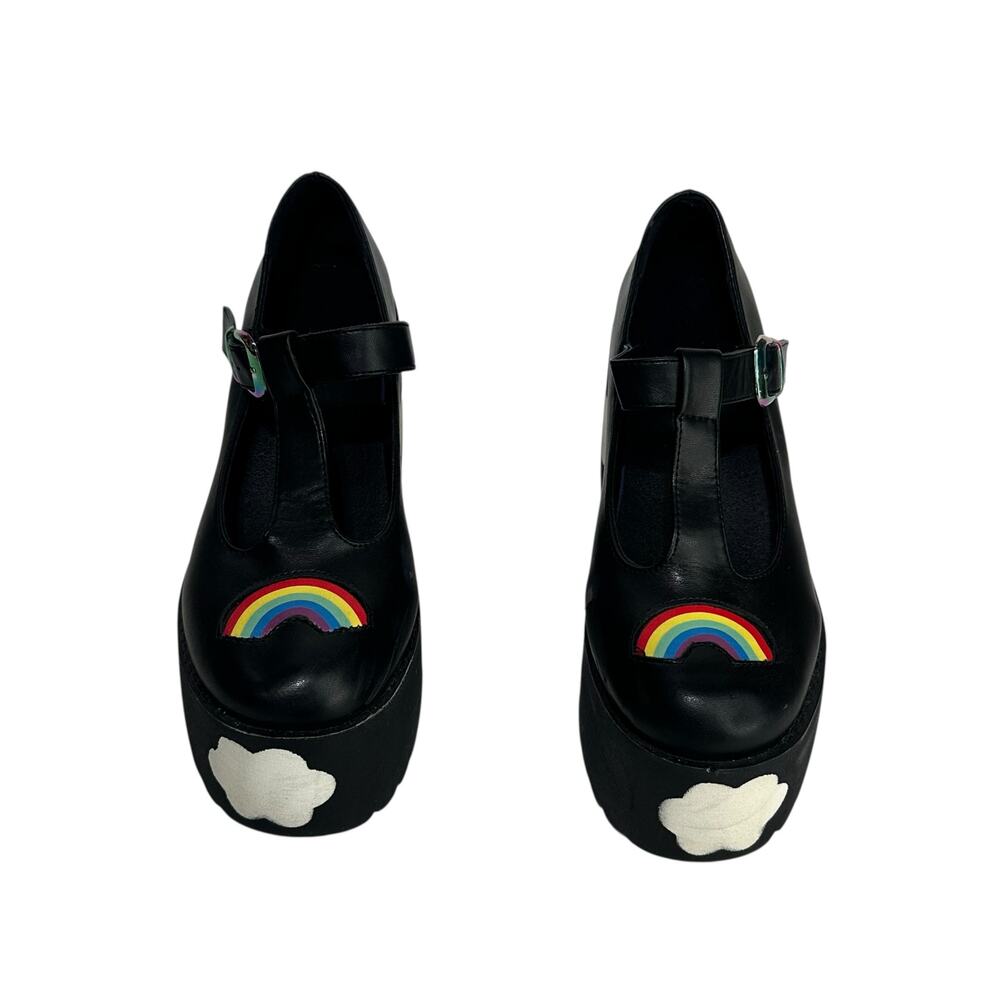 Hot Topic Black Rainbow Platform Heels - Picture 2 of 9